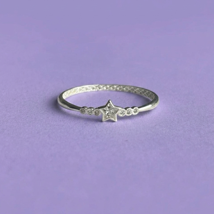 Anel Estrela Zircônia