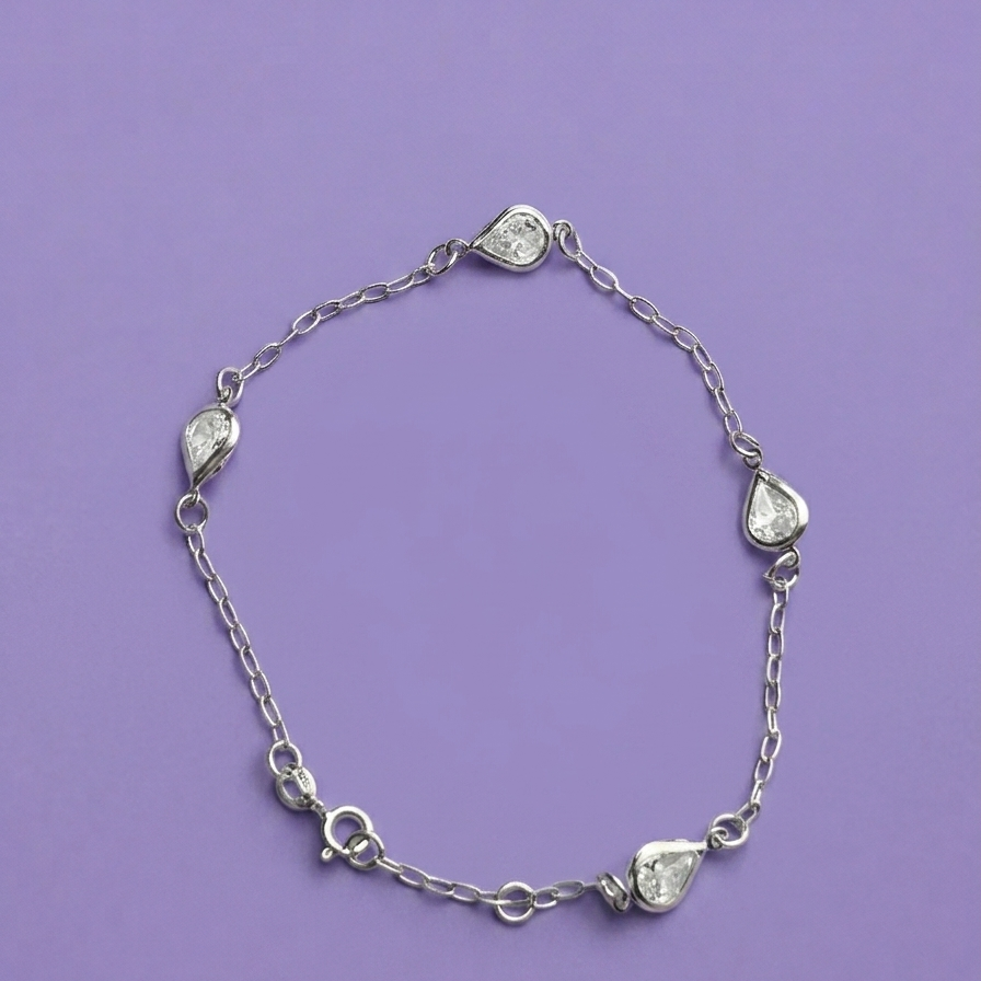 Pulseira Gotas Cravejadas